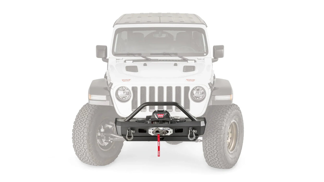 WARN 101330 Elite Stubby front bumper with grille guard, Jeep JL
