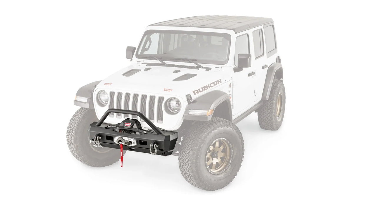 WARN 101330 Elite Stubby front bumper with grille guard, Jeep JL