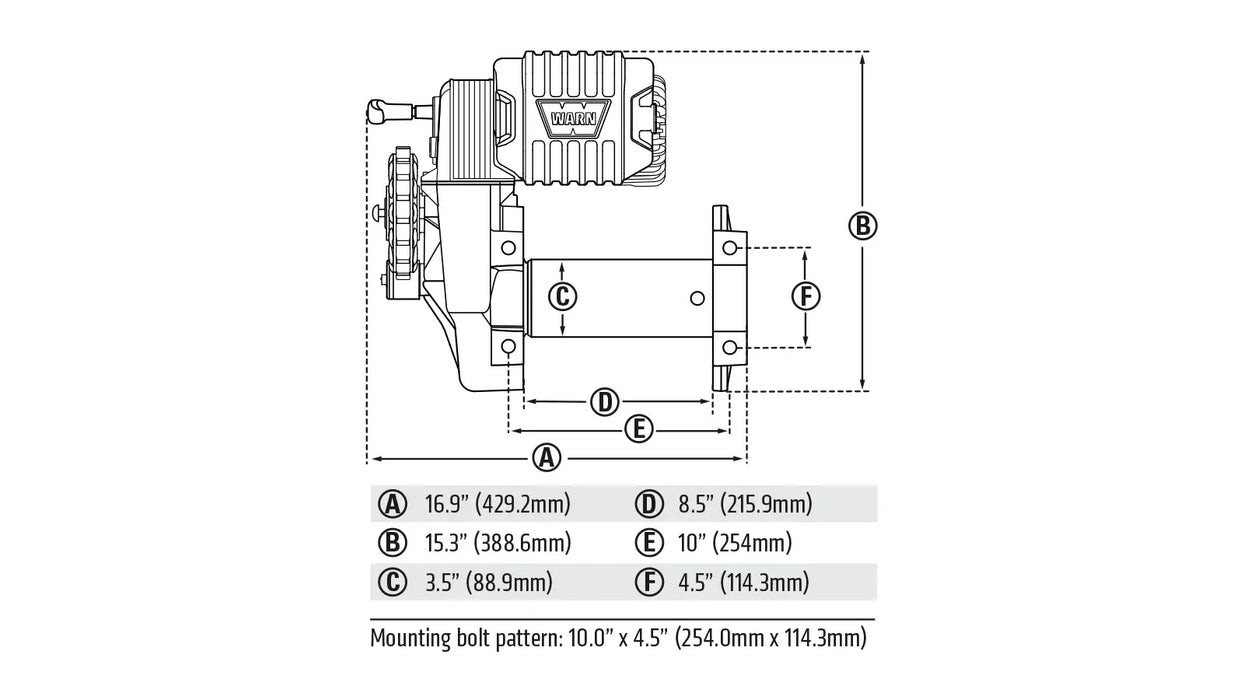 WARN M8274 Winch - 10,000 lb. Capacity 106170