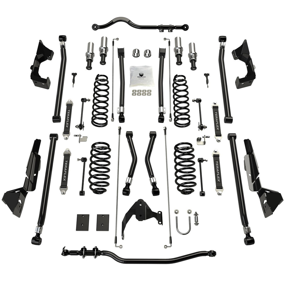 JK 2dr: TeraFlex 4" Alpine CT4 Prerunner Long Arm Suspension System – No Shocks – 1145042