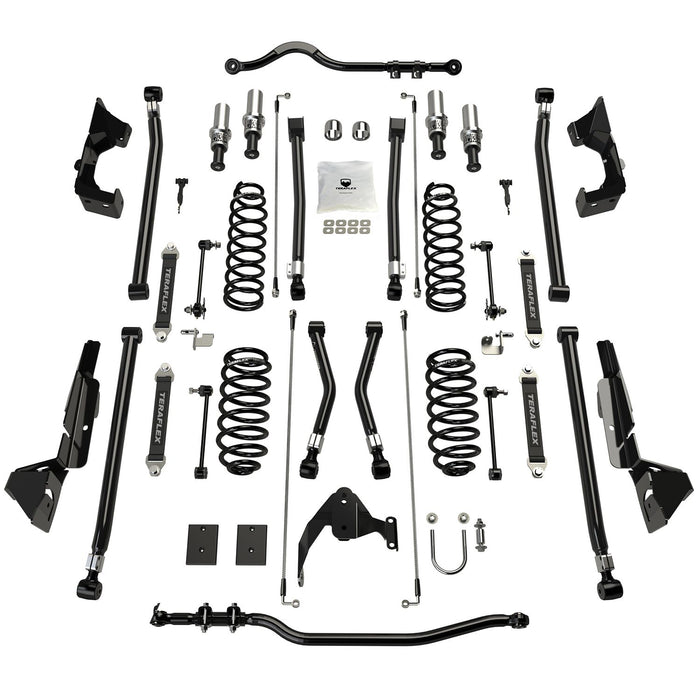 JK 2dr: TeraFlex 4" Alpine CT4 Prerunner Long Arm Suspension System – No Shocks – 1145042