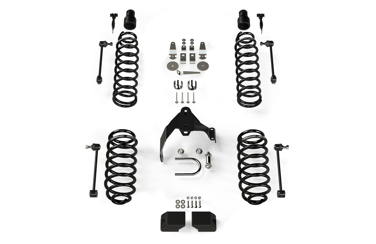 JK 4dr: TeraFlex 3" Coil Spring Base Lift Kit – No Shocks – 1151200