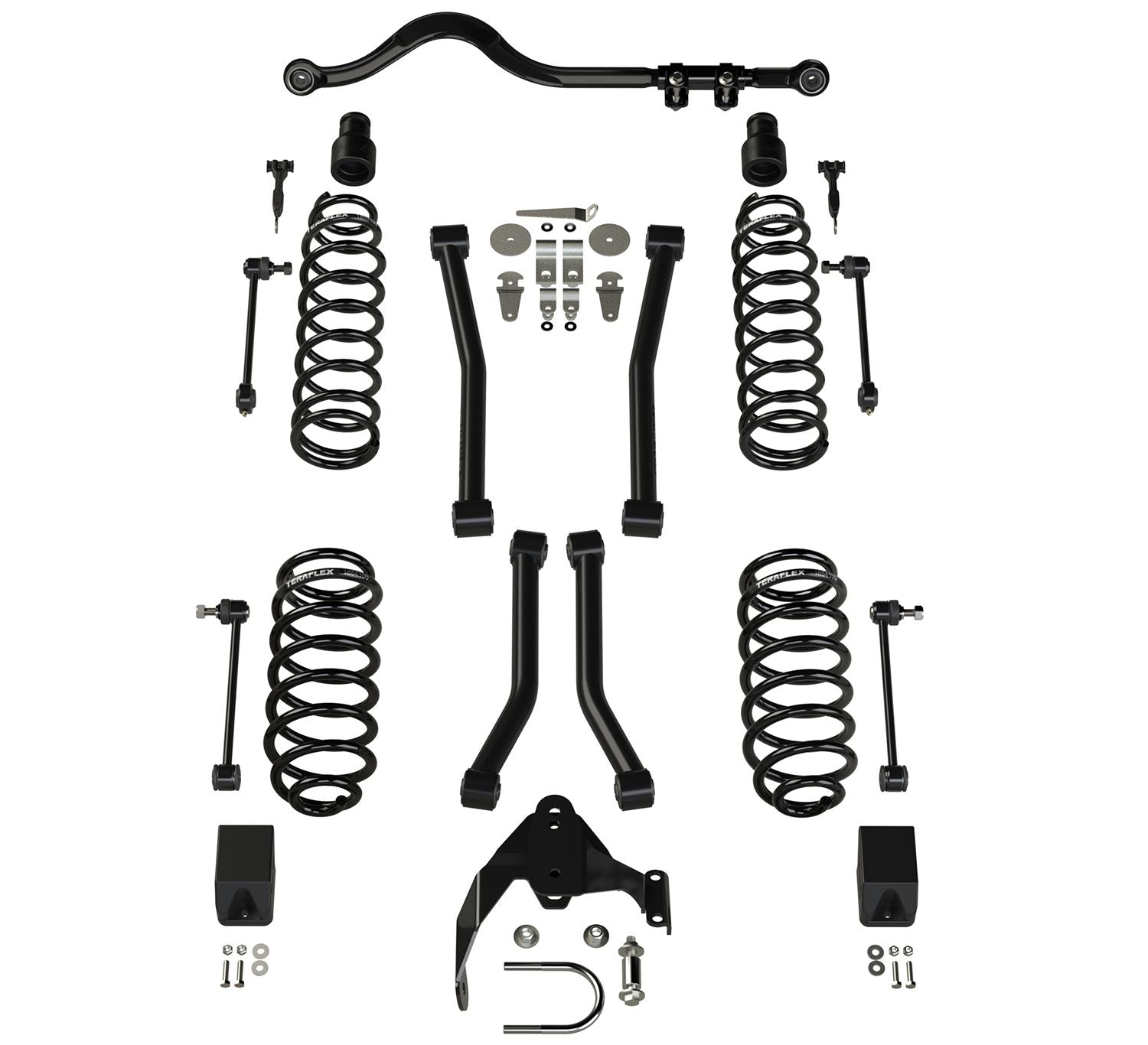 JK 4dr: TeraFlex 3" Suspension System With 4 Sport Control Arms – No Shocks – 1156224