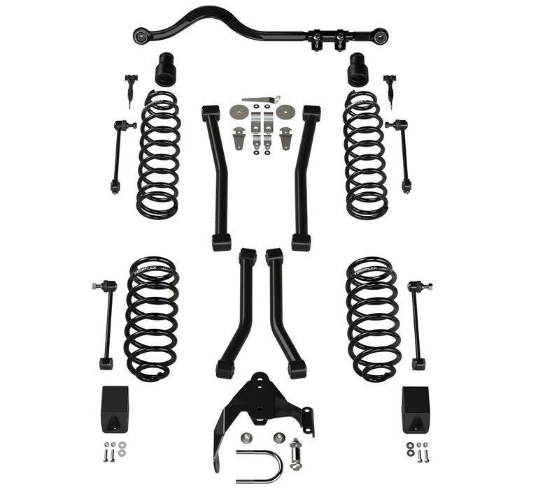 JK 4dr: TeraFlex 3" Suspension System With 4 Sport Control Arms – No Shocks – 1156224