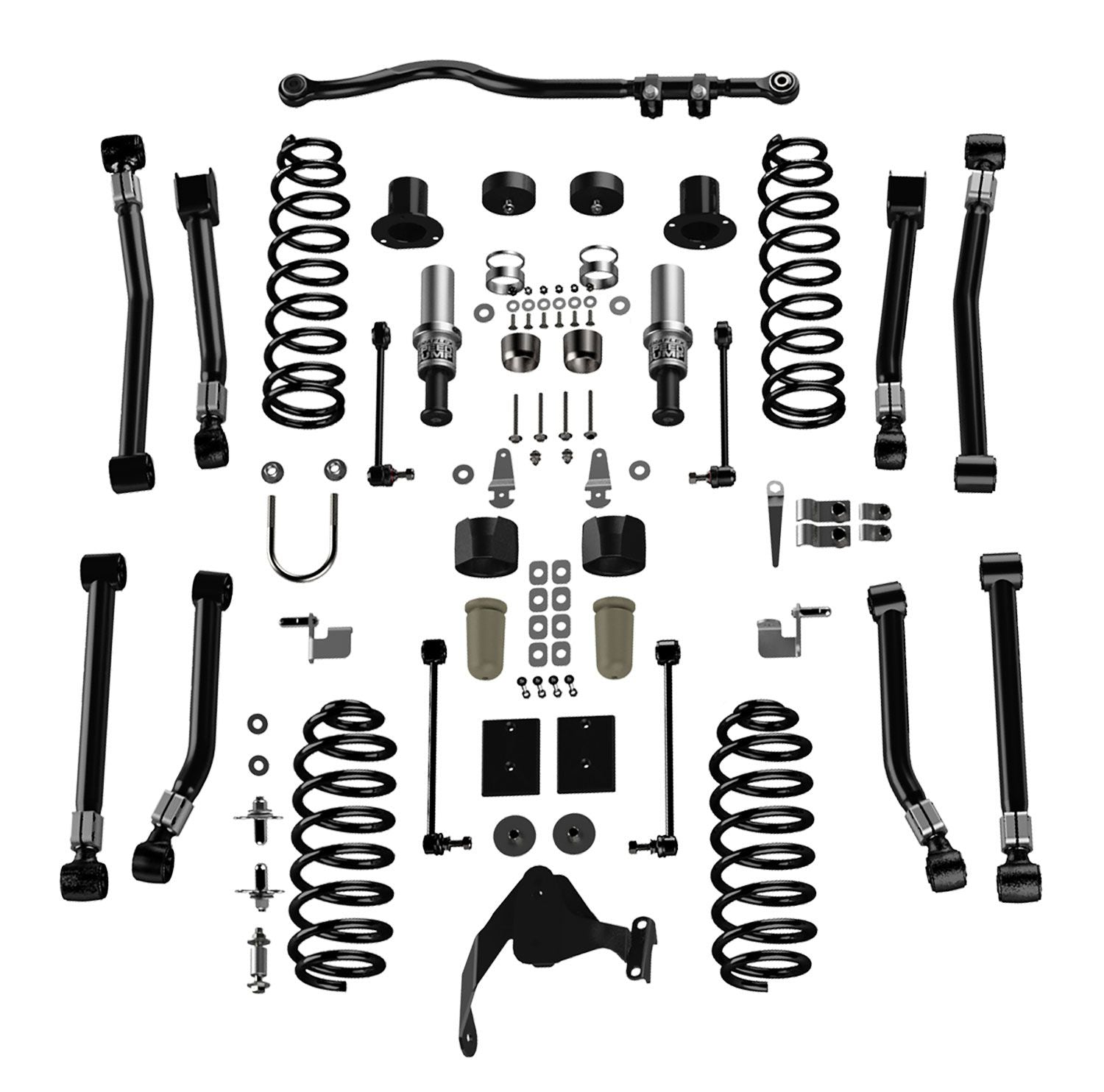 JK 2dr: TeraFlex 3" Alpine CT3 Outback Overland Short Arm Suspension System – No Shocks – 1167202