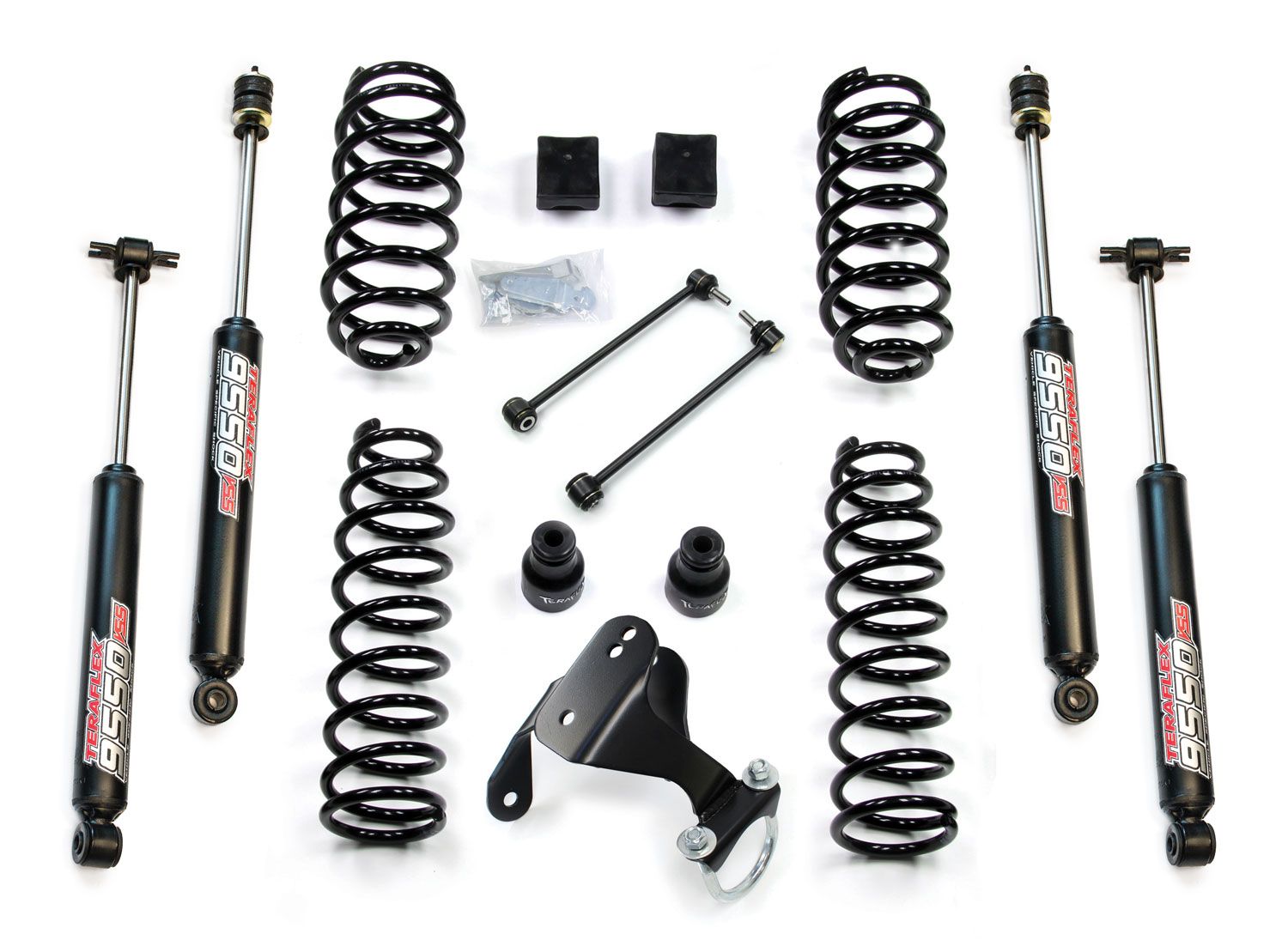 JK 2dr: TeraFlex 2.5" Coil Spring Base Lift Kit & 9550 VSS Twin-Tube – 1251002