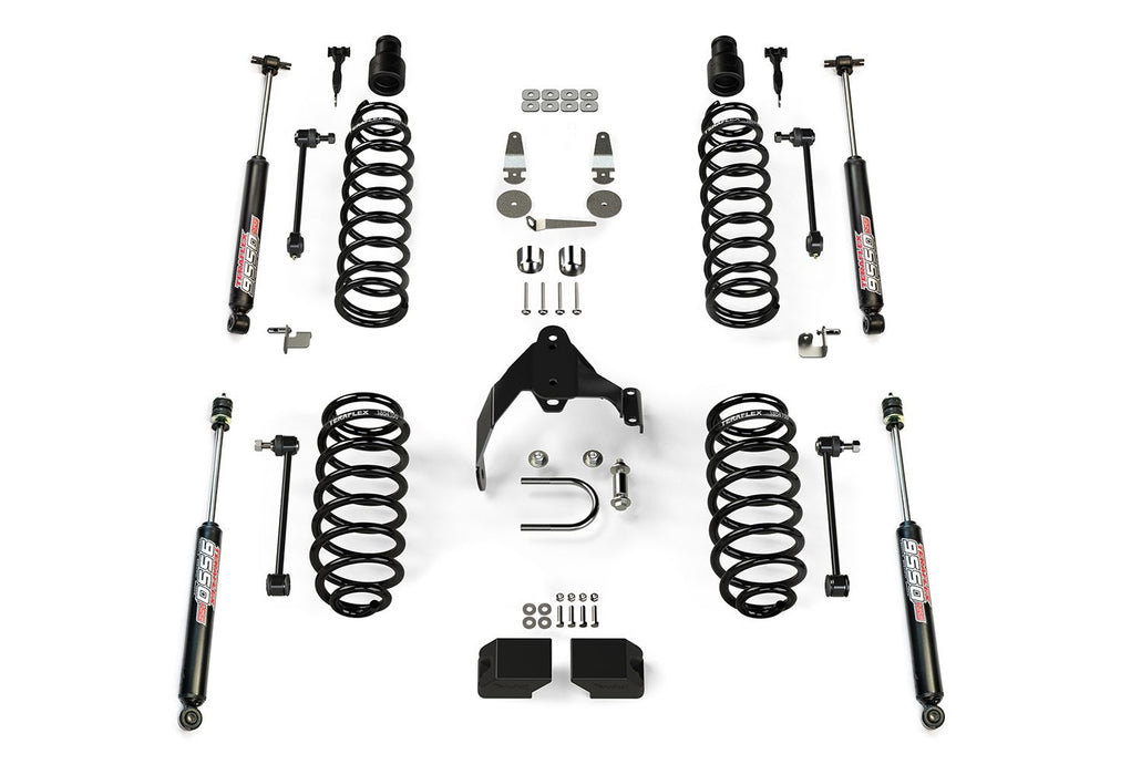 JK 4dr: TeraFlex 3" Coil Spring Base Lift Kit & 9550 VSS Twin-Tube – 1251200