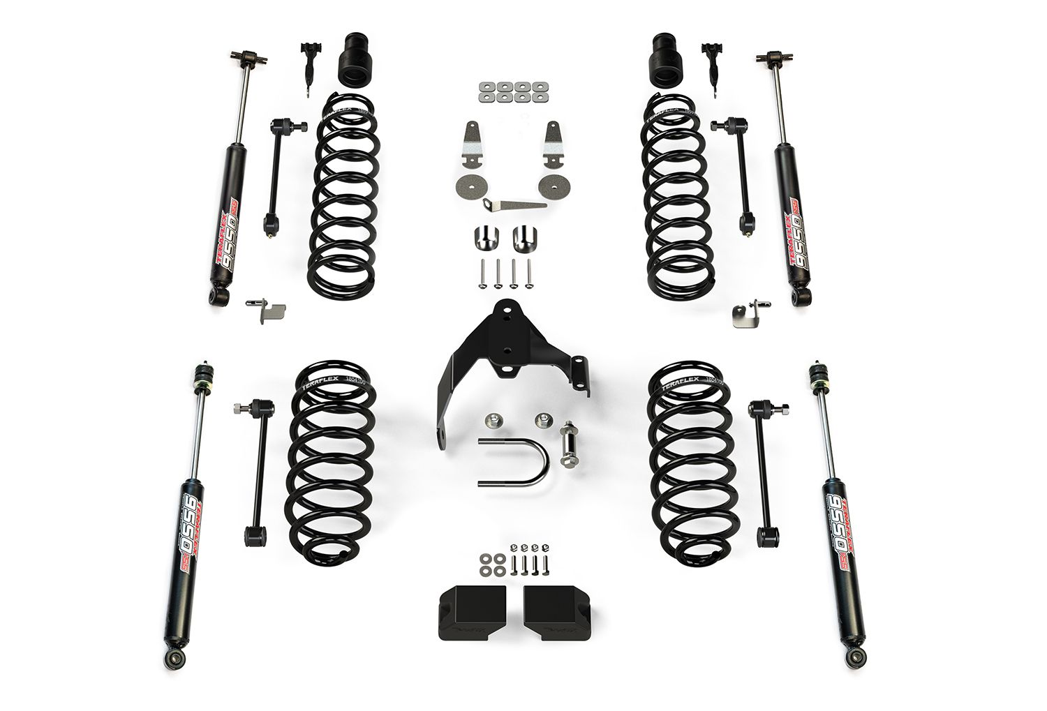 JK 4dr: TeraFlex 3" Coil Spring Base Lift Kit & 9550 VSS Twin-Tube – 1251200
