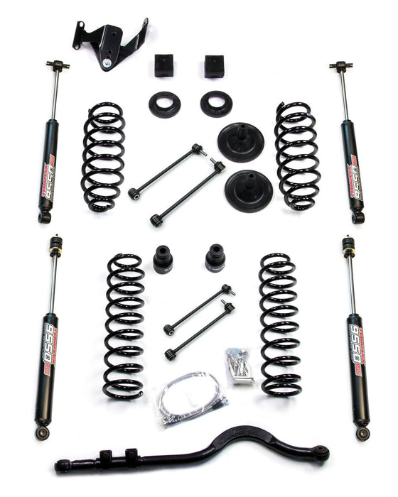JK 4dr: TeraFlex 3" Coil Spring Base Lift Kit With Front Track Bar & 9550 VSS Twin-Tube – 1251220