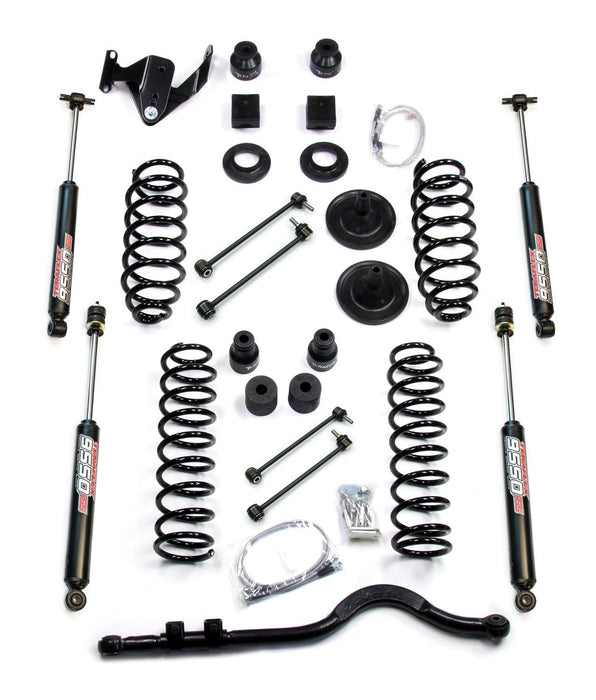JK 4dr: TeraFlex 4" Coil Spring Base Lift Kit With Front Track Bar & 9550 VSS Twin-Tube – 1251400