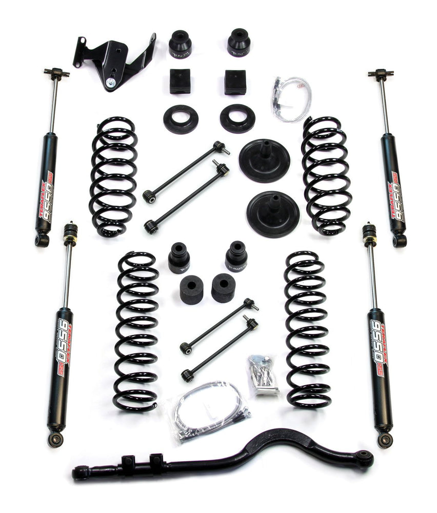 JK 4dr: TeraFlex 4" Coil Spring Base Lift Kit With Front Track Bar & 9550 VSS Twin-Tube – 1251400