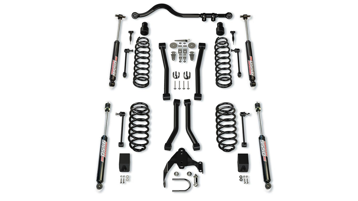 JK 2dr: TeraFlex 3" Suspension System With 4 Sport Control Arms & 9550 VSS Twin-Tube – 1256223