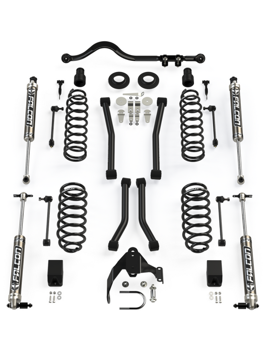 TeraFlex 1342000 3" Trail Select Adventure Kit with Falcon 2.1 Shocks, Jeep Wrangler JK
