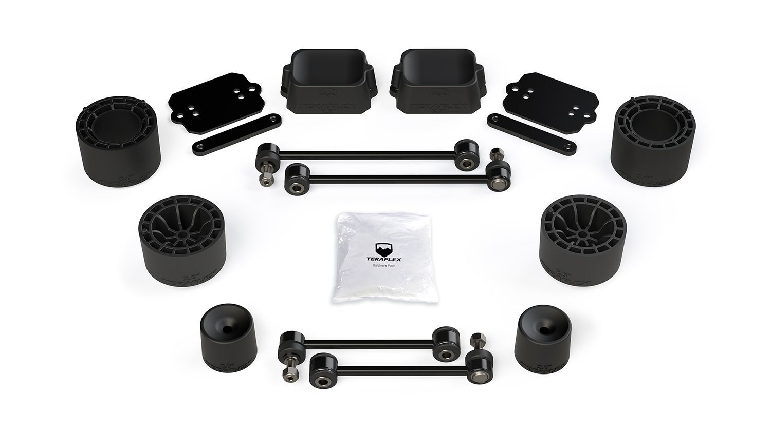 JL 4dr Rubicon: TeraFlex 2.5" Performance Spacer Lift Kit – No Shocks – 1365210