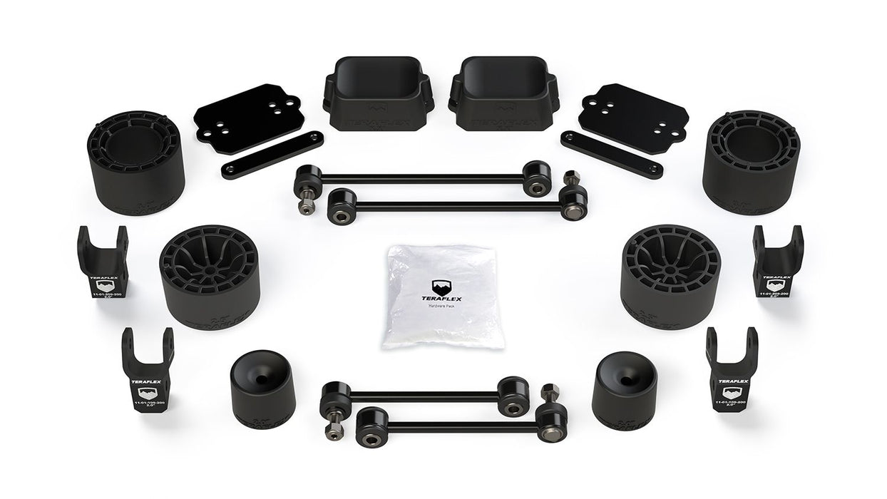 JL 4dr Rubicon: TeraFlex 2.5" Performance Spacer Lift Kit & Shock Extensions – 1365215