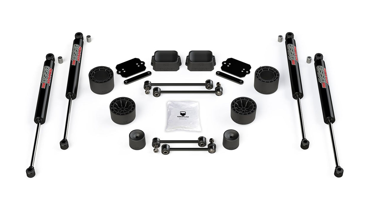 JL 4dr Rubicon: TeraFlex 2.5" Performance Spacer Lift Kit & 9550 VSS Shocks – 1365260