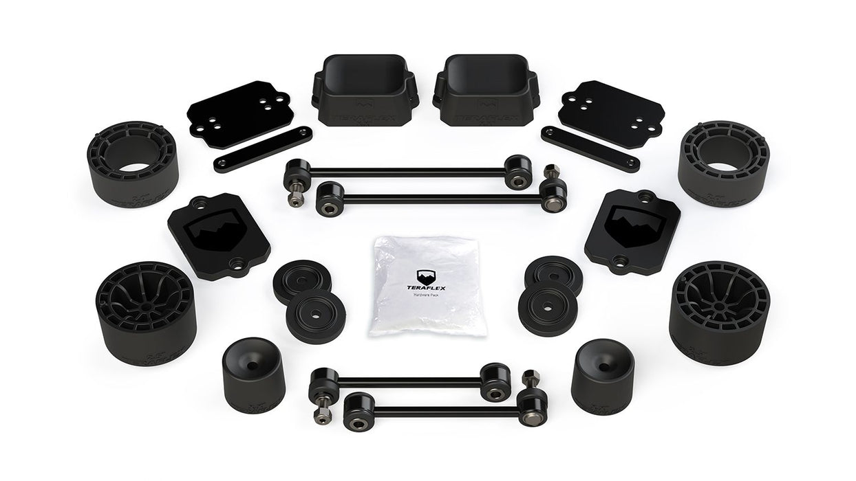JL 2dr Sport/Sahara: TeraFlex 2.5" Performance Spacer Lift Kit – No Shocks – 1365300