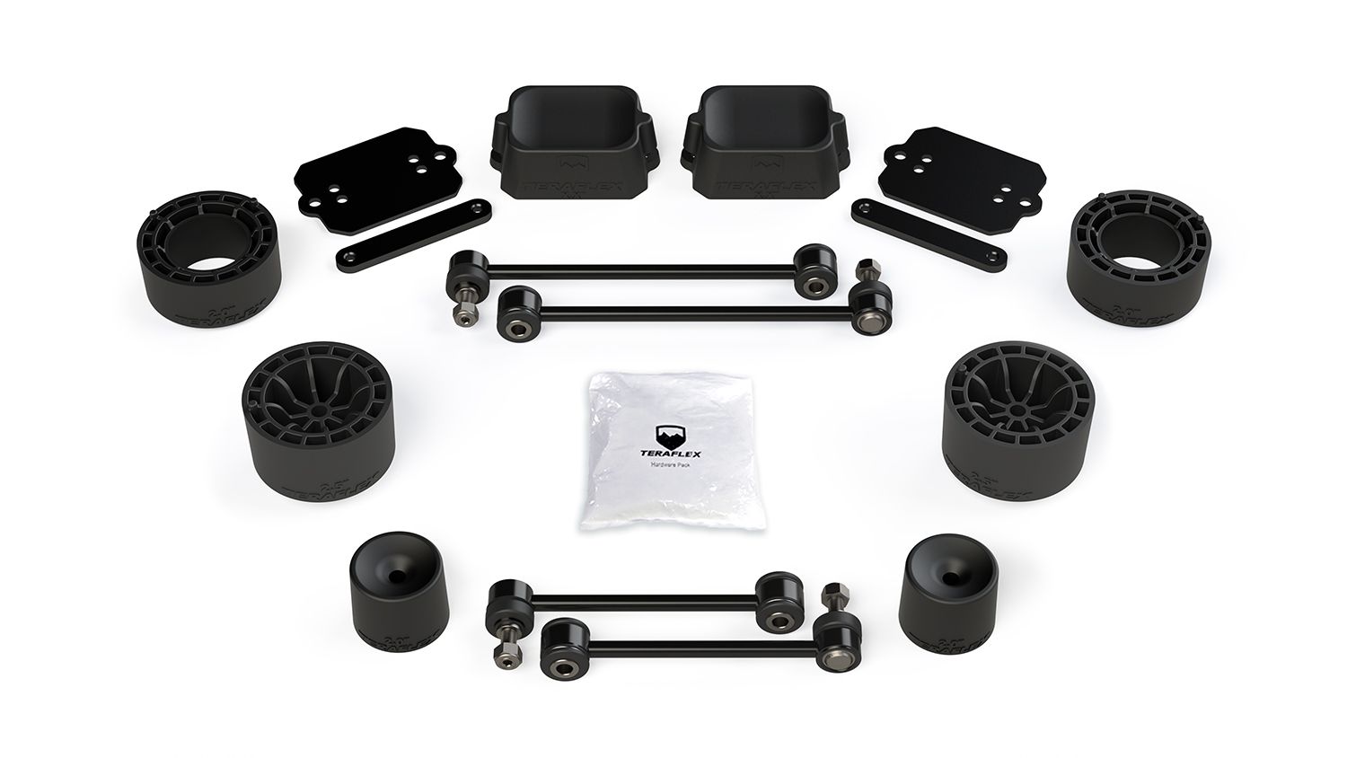 JL 2dr Rubicon: TeraFlex 2.5" Performance Spacer Lift Kit – No Shocks – 1365310
