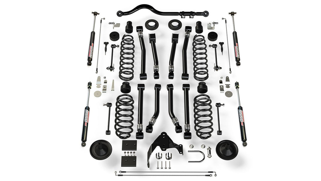 JK 2dr: TeraFlex 4" Suspension System With 8 Alpine Short Control Arms & 9550 VSS Twin-Tube – 1451403