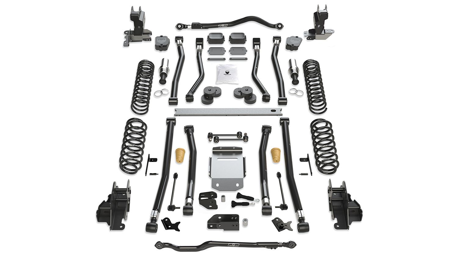 JL 2dr: TeraFlex 4.5" Alpine RT4 Long Arm Suspension System – No Shocks – 1534200