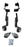 JK: Long Arm Bracket Kit (3–6” Lift)