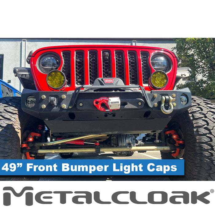 49" Crawler Light Caps for Frame-Built Bumper, JK/JL/JT