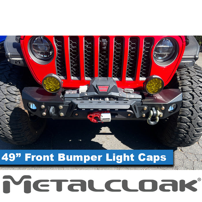49" Crawler Light Caps for Frame-Built Bumper, JK/JL/JT