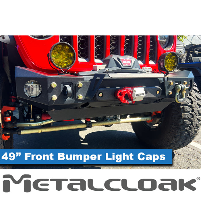 49" Crawler Light Caps for Frame-Built Bumper, JK/JL/JT