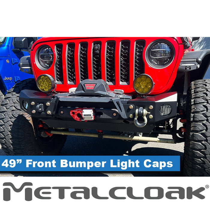 49" Crawler Light Caps for Frame-Built Bumper, JK/JL/JT