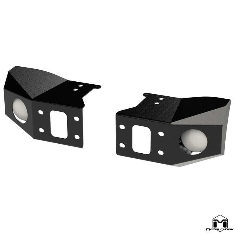 49" Crawler Light Caps for Frame-Built Bumper, JK/JL/JT