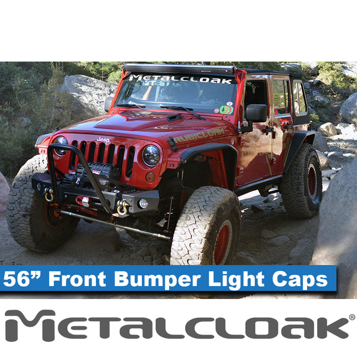 56" Light Caps for Frame-Built Bumper, JK/JL/JT