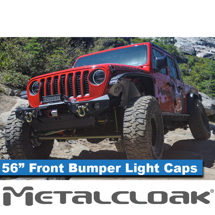 56" Light Caps for Frame-Built Bumper, JK/JL/JT