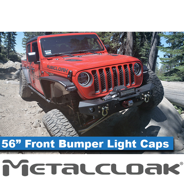 56" Light Caps for Frame-Built Bumper, JK/JL/JT