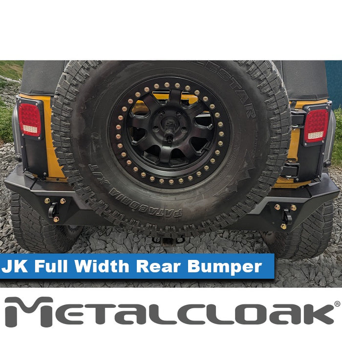 JK Wrangler Full Duty Rear Bumper, Wide Edition