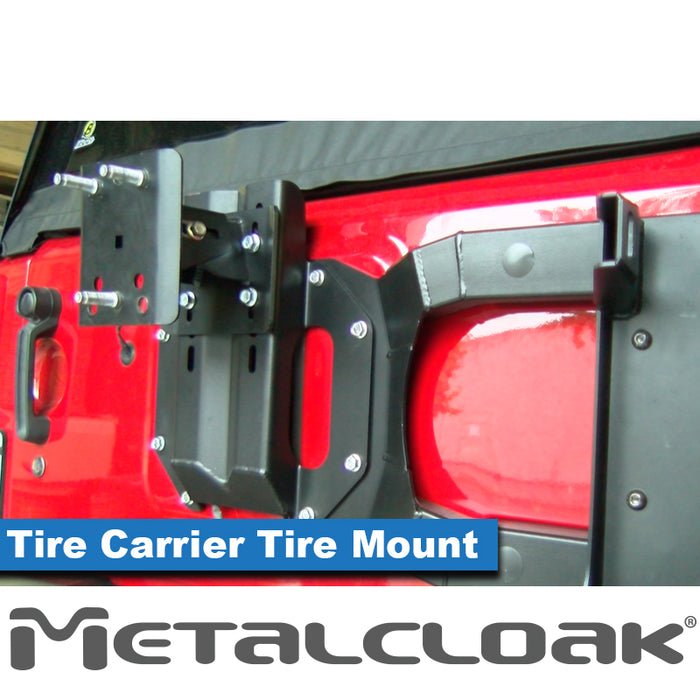 JK Wrangler SportGate Tire Carrier Tire Mount, 4.75"-6.45" Backspacing
