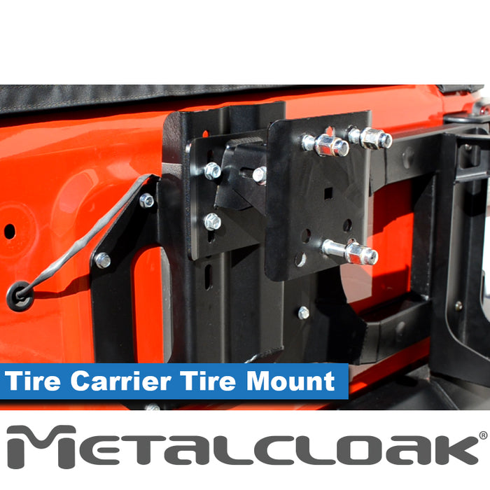 JK Wrangler SportGate Tire Carrier Tire Mount, 4.75"-6.45" Backspacing