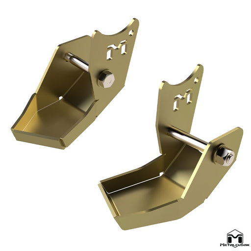 JL Wrangler Rear Bolt On Shock Bracket Skid Plate, Pair