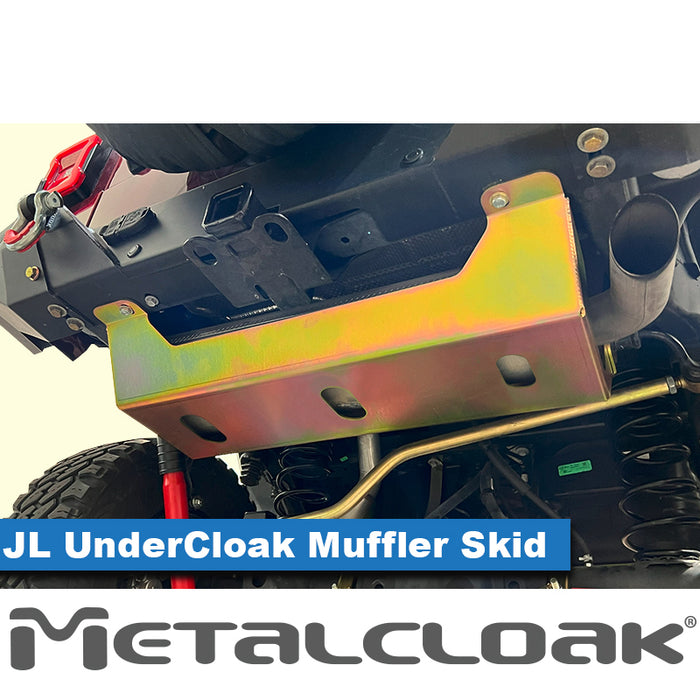 JL Wrangler UnderCloak Muffler Skid, 3.6L, 2.0L, 4xE