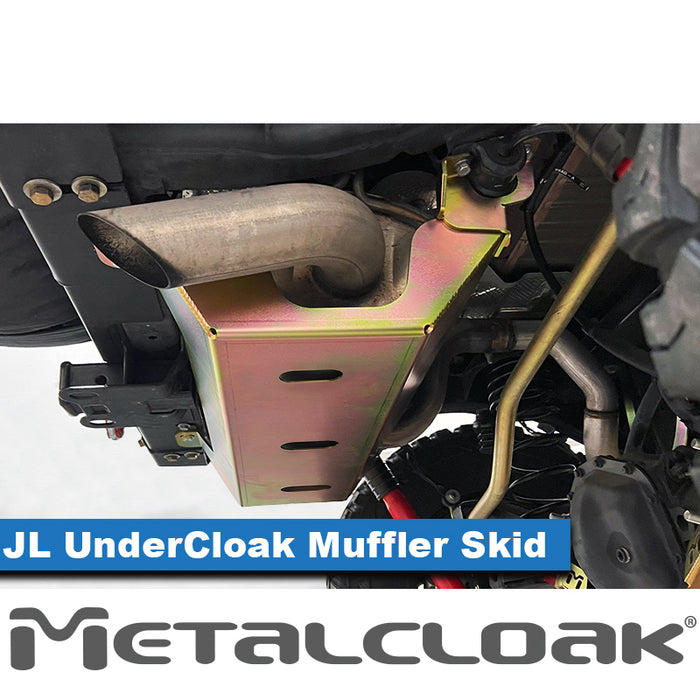 JL Wrangler UnderCloak Muffler Skid, 3.6L, 2.0L, 4xE