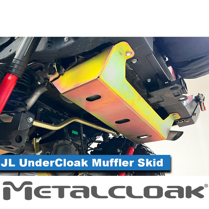JL Wrangler UnderCloak Muffler Skid, 3.6L, 2.0L, 4xE