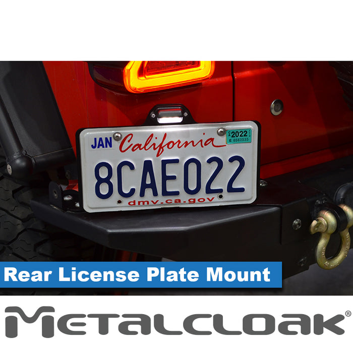 JL Wrangler Rear Bumper License Plate Mount
