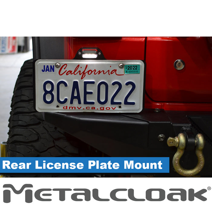 JL Wrangler Rear Bumper License Plate Mount