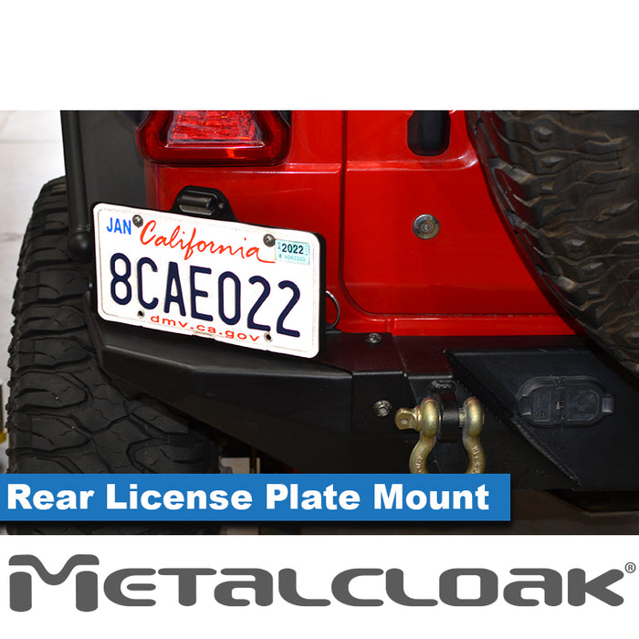 JL Wrangler Rear Bumper License Plate Mount