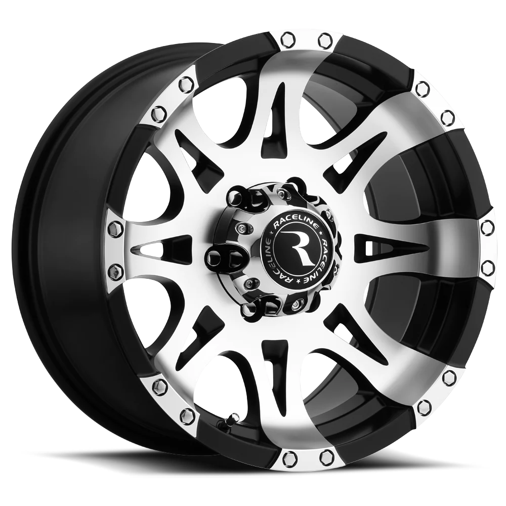 Raceline 982 Raptor Wheel - Black - Machined Face