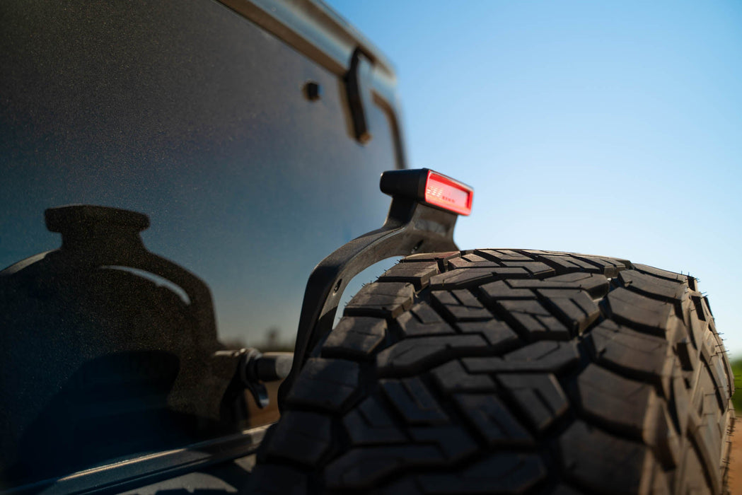 DV8 2018-2026 Jeep Wrangler JL – MTO Series Bumper Spare Tire Swing Gate – TCJL-13