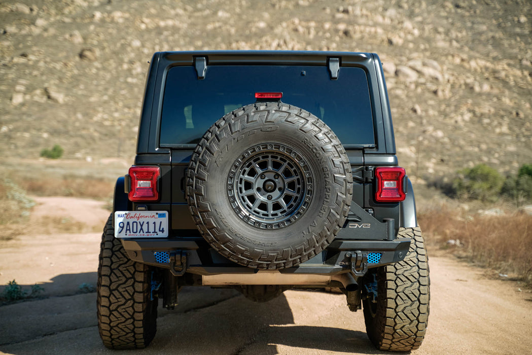 DV8 2018-2026 Jeep Wrangler JL – MTO Series Bumper Spare Tire Swing Gate – TCJL-13