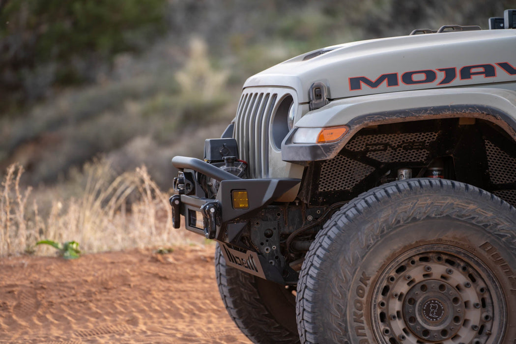 DV8 2007-2026 Jeep Wrangler JK/JL & Gladiator JT – FS-7 Mid-Width Winch Front Bumper – FBJL-07