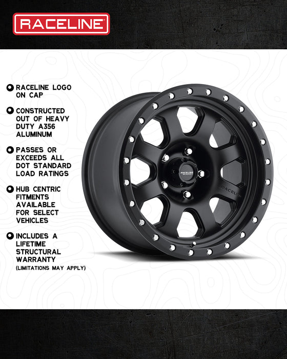 Raceline 929B Avenger Wheel - Satin Black