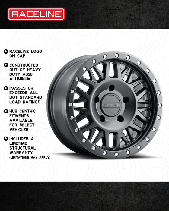 Raceline 951B Ryno Wheel - Satin Black