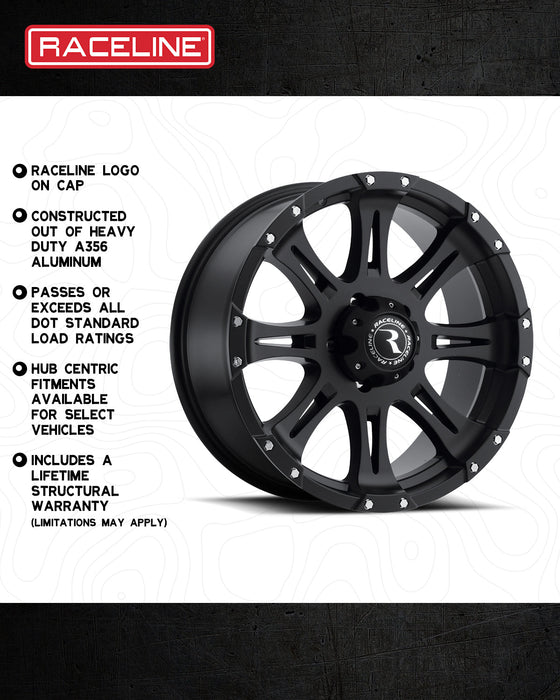 Raceline 981 Raptor Wheel - Matte Black